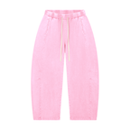 Unisex Mineral Wash Barrel Leg Pants