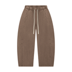 Unisex Mineral Wash Barrel Leg Pants