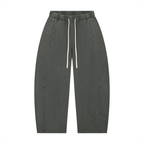 Unisex Mineral Wash Barrel Leg Pants
